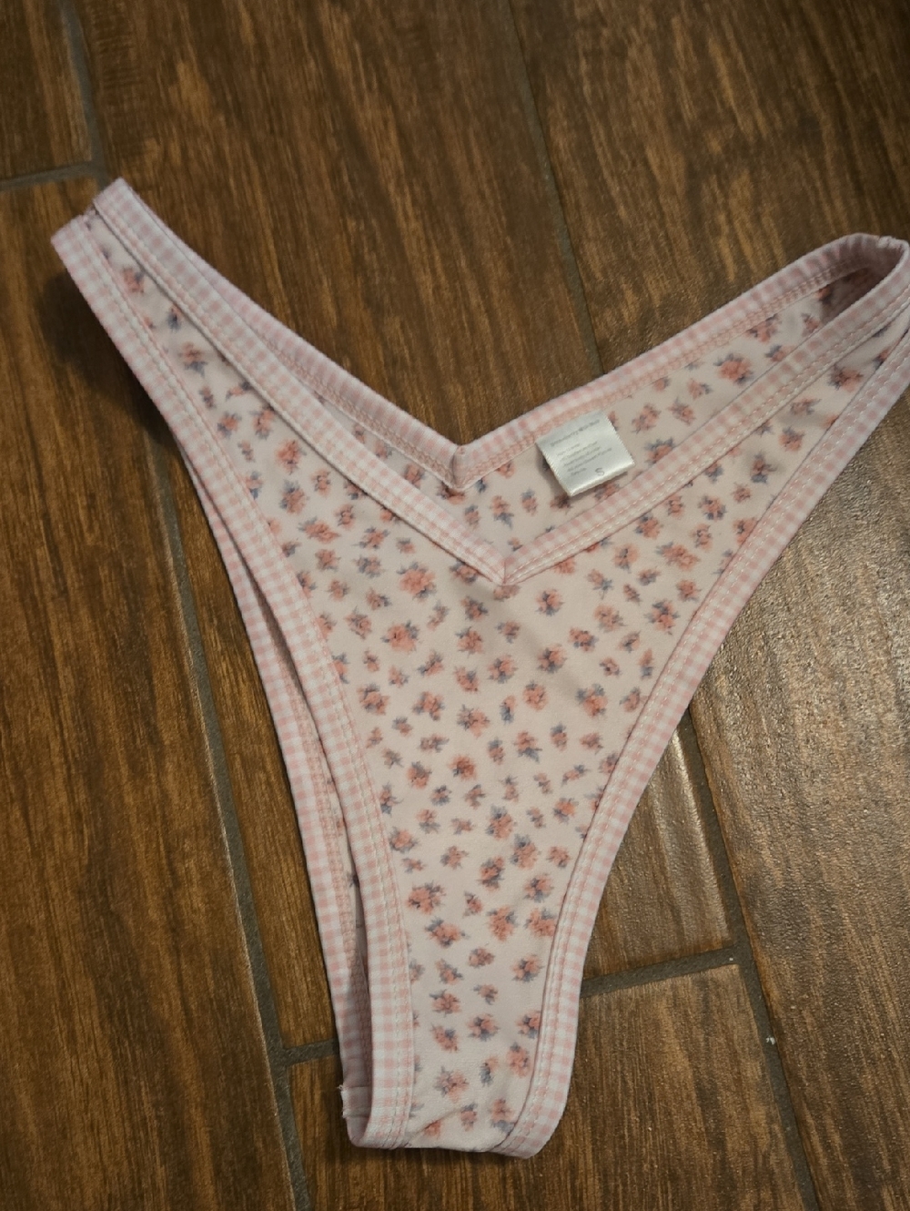 Strawberry Milk Mob Pink Floral Bikini Bottom